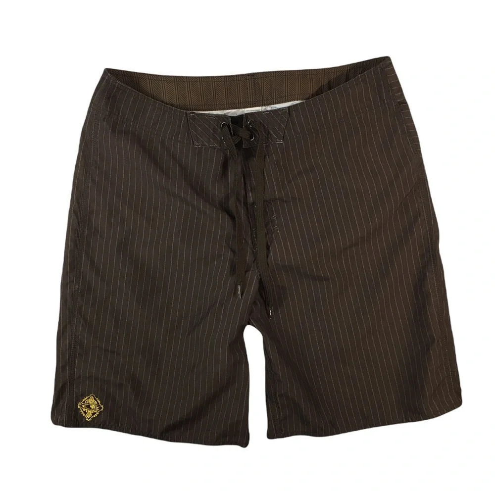 Sh538 Mens Oneill Surfing Brand Striped Swim Board Shorts 33